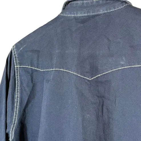 Denimist Dark Wash Button Down Cowboy Romper Size Medium NWT Blue