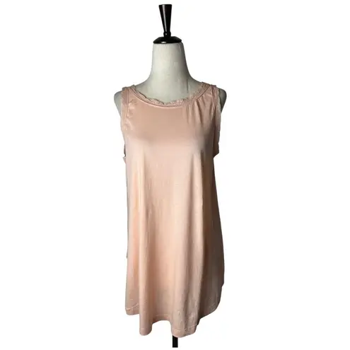 THE GREAT Tank Top Women Large Pink The Lace Slouch Sleep Tank Sleepwear NWT