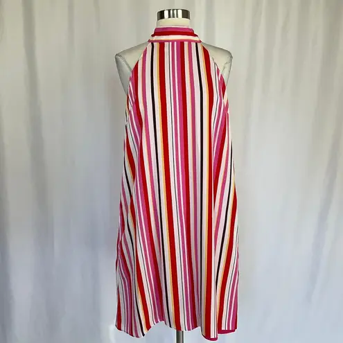 Laundry by Shelli Segal  Women's Dress Size 8 Pink Stripe Sleeveless A-Line Shift