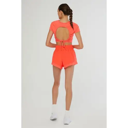 IVL Race Pace Short and Open Back Top in Fiery Coral Size US 6/Small NWT Red