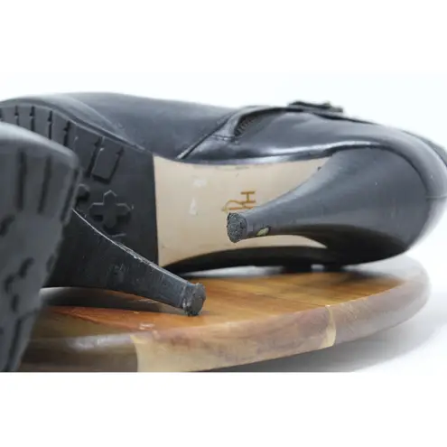 Cole Haan Cole‎ Haan Boots Womens Size 7 Black Leather Ankle Booties High Heel Side Zip