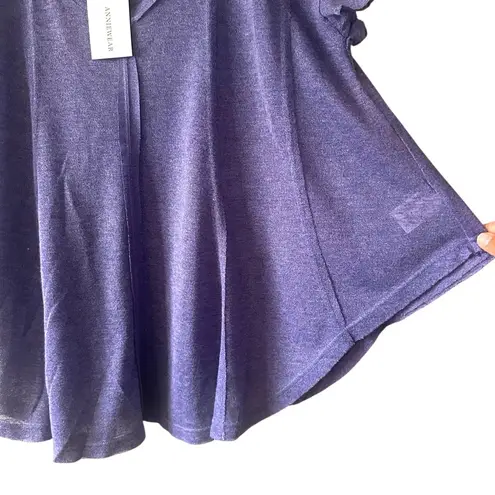 AnnieWear Los Angeles Purple Oversized Raw Edge V
