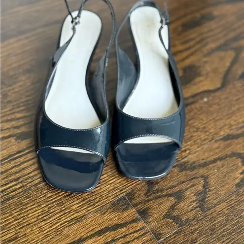 Etienne Aigner Navy Slingback Sandals