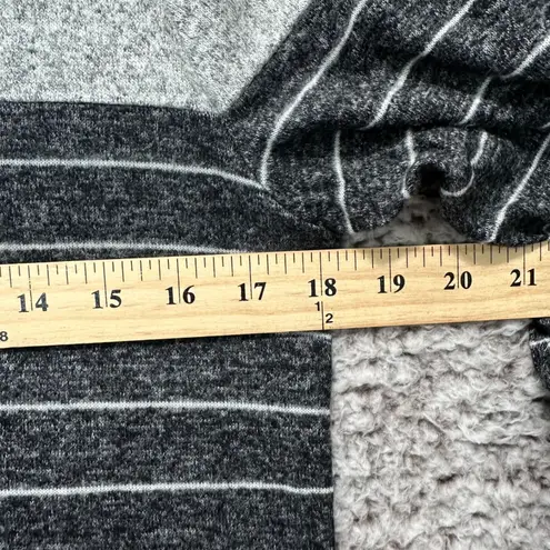 Ella Mae Gray Striped Knit Dress Medium Petite Minimalist Quiet Luxury Cozy Gray Size undefined