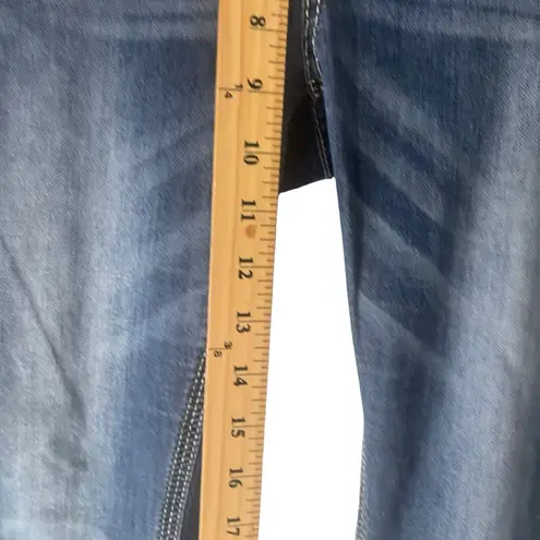 Grace Women's 30 Bedazzled Rhinestone Embroidered Pockets Straight Jeans Blue