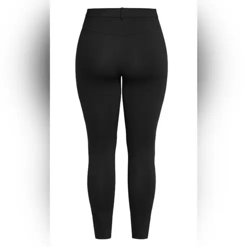 City Chic NEW Plus 16 1X Black Subtle Legging Pants Stretch