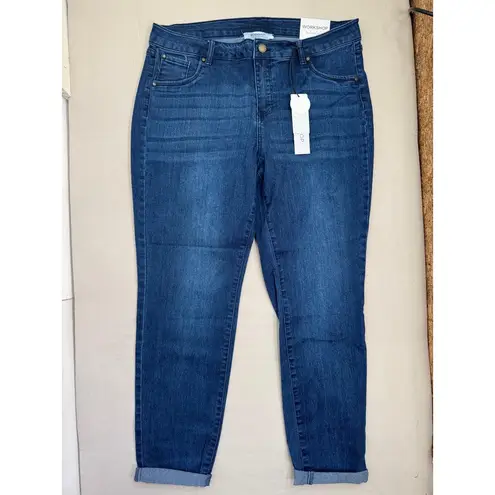 Workshop Republic Clothing WORKSHOP Republic Womens Size 14 Med Dark Blue High Waist Skinny Ankle Stretchy