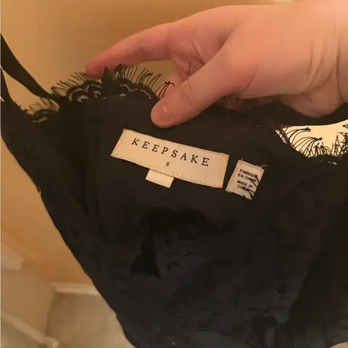 Keepsake the Label Interlude Lace Midi Black Bodycon Dress