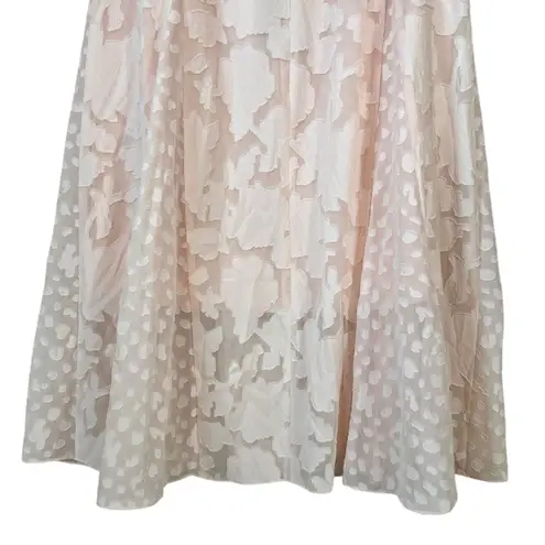 Reiss Chloe Floral Burnout Pleat Midi Skirt