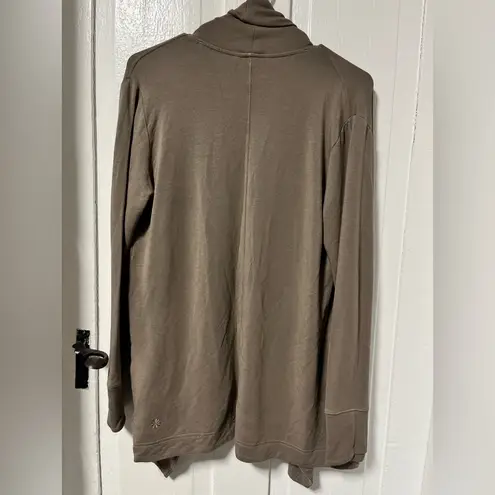 Athleta  Pranayama Restore Wrap Cardigan Mushroom Brown size XS