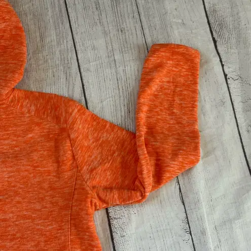 Little Donkey Andy size medium orange pink trim full zip hoodie jacket