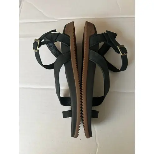 Chacos Chaco Tulip Toe Loop Sandal Black Leather Womens size 6