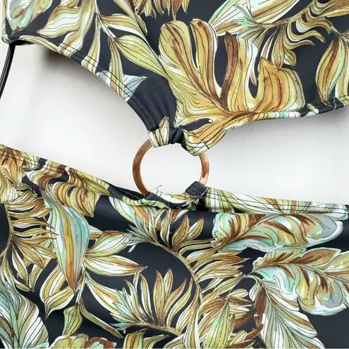 Charlie Holiday Devin One Piece Swimsuit Tropical Palm Swimwear Size Small