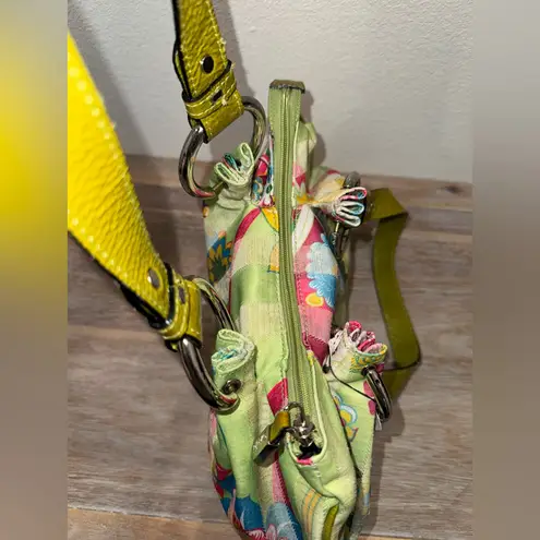 New Y2K Olivier Strelli Green Blue Multicolor Women’s Floral Bag Purse Deadstock