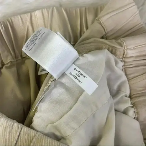 J.Crew  Khaki Wide Leg Pants Women’s Ankle Pull On Astrid Size Large