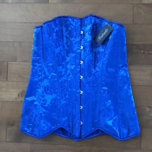 Frederick's of Hollywood NWT Dream Hourglass Corset in blue floral size 34