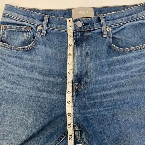 Everlane  The Cheeky Jean Straight Leg High Rise Raw Hem Crop Denim EUC Sz 30