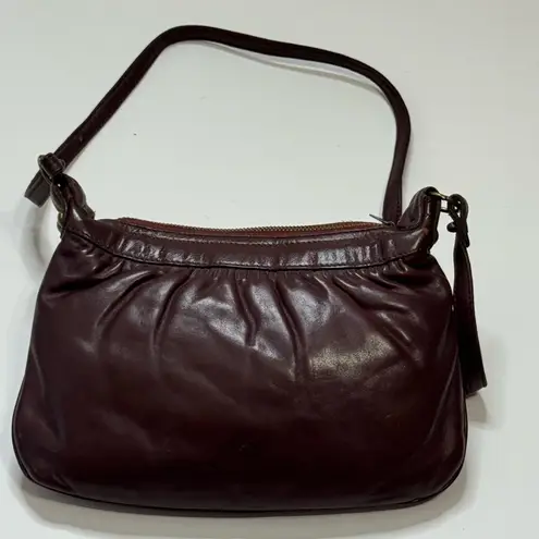 Etienne Aigner Dark Burgundy Leather Shoulder Bag