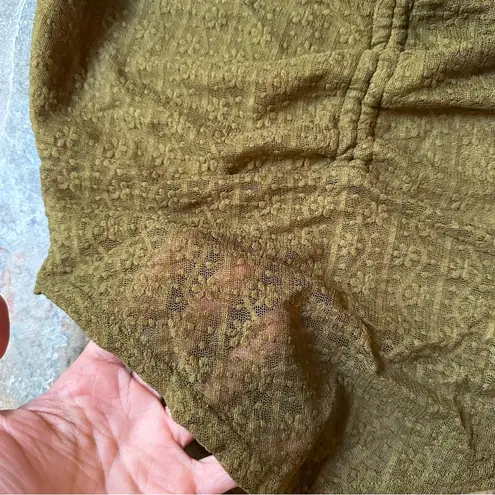 Cider  Halter Crop Top NWT Women’s Size Large Olive Green Ruched