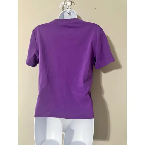 Massimo Dutti Purple Crew Neck Short Sleeve T Shirt Size S Made in Portugal