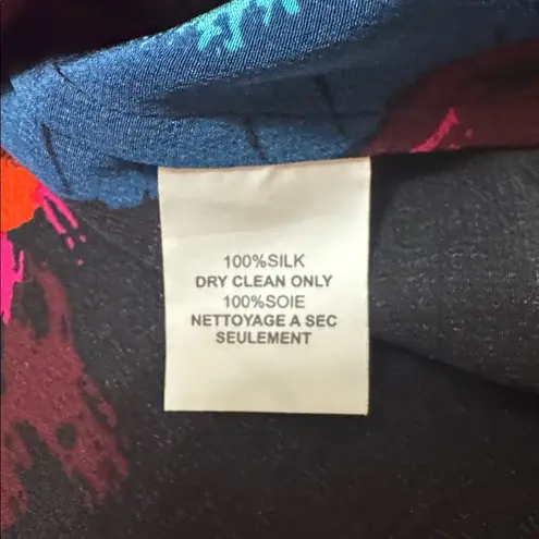 Trina Turk  Bright Floral Silk Blouse Size S