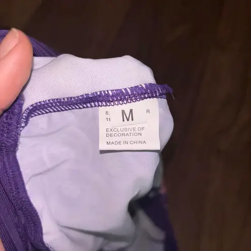 Purple tankini and short swim suit set halter top Size M