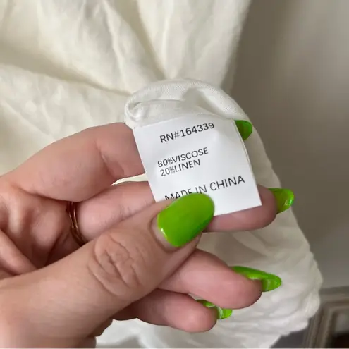 Petal and Pup White Apollo Twist Front Cut Out Midi Dress 4