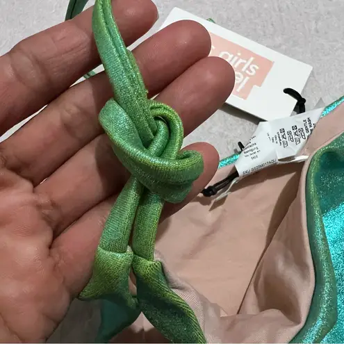 Shiny Green Bikini with Adjustable Tie Strings :Box OW2: Size M