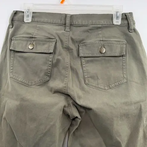 Evereve Payton Utility Ankle Slit Pants Olive green women's 28