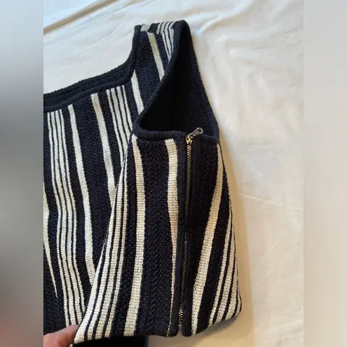 Carven Black + White Tweed Top, Sleeveless, cropped, size Large, EU 42, US L