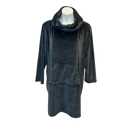 Softies by Paddi Murphy Snuggle Lounger Dress L / XL in Charcoal Grey Gray