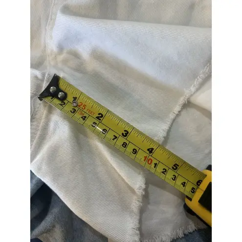 Motherhood Maternity White Denim Shorts Low Rise Under Belly Cut Off Size XXL