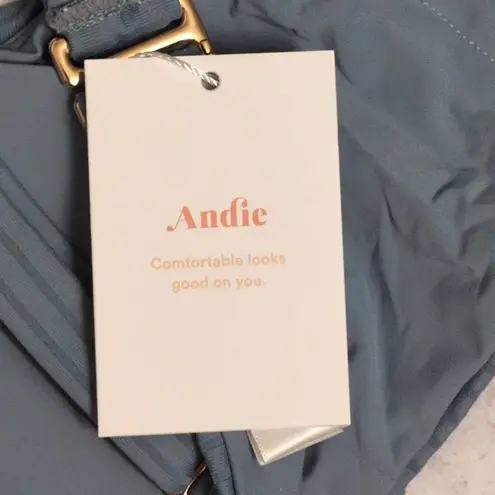 ANDIE NWT The Atlantic Top Marl Ribbed Adjustable Straps Swim Bikini Top XL