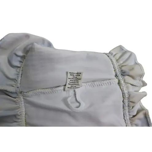 Juniors Sunflower Yellow Smocked Tube Top SMALL Vacation Summer Beach Casual Size undefined