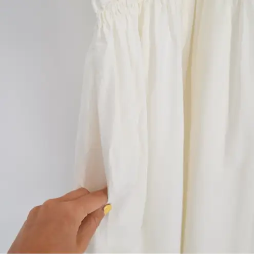 Rails Tilda Smocked Midi Dress Cotton Poplin Sleeveless in White Women's S