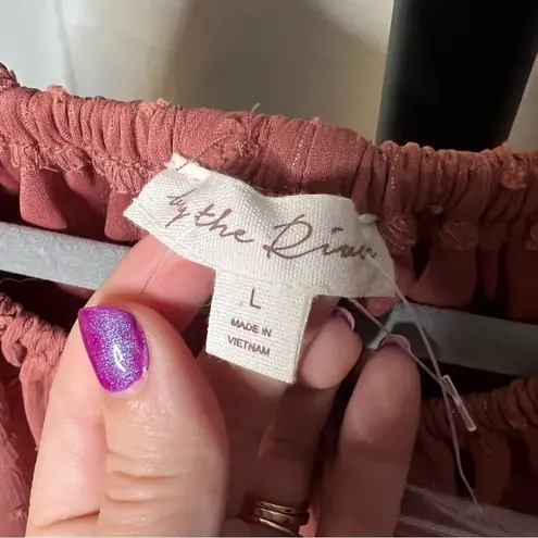 By The River Blush Pink Puff Sleeve Blouse Large