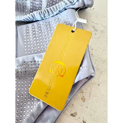 NWT Cioccolato Couture Alina Triangle Top & Bikini Bottom Set Crystal Blue M Size M - Image 5