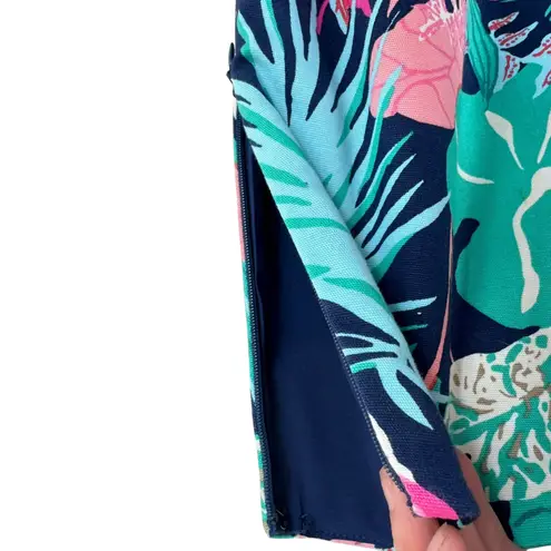 Talbots  Cotton Colorful Jungle Botanical Straight Lined Above Knee Skirt Size 10 - Image 5