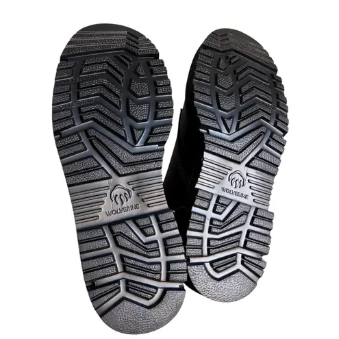 Wolverine NWOB Revival Stacked Heel Soft Toe Boot Women's 7 Black Leather Work