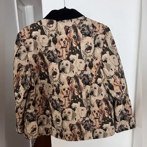Superscap Vintage dogs 🐕 jacquard jacket suit Size M