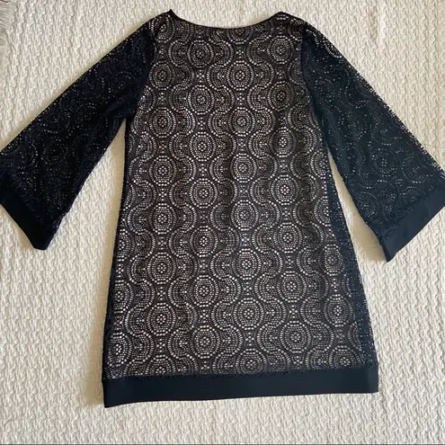 Emma & Michele Women Black Casual Dress 1X Plus