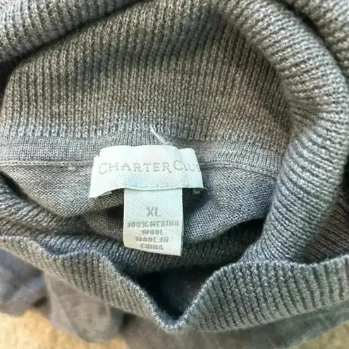 Charter Club Merino Wool Turtle Neck Pullover Sweater Cabincore Lounge Size XL