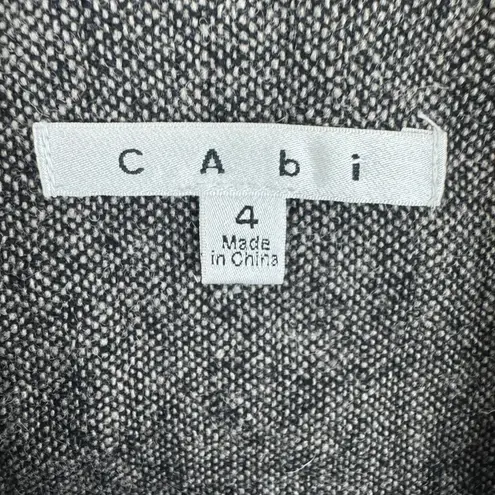 CAbi  Wool Blend Shakespeare Tweed Brown Single Breasted Buttoned Pea Coat Size 4