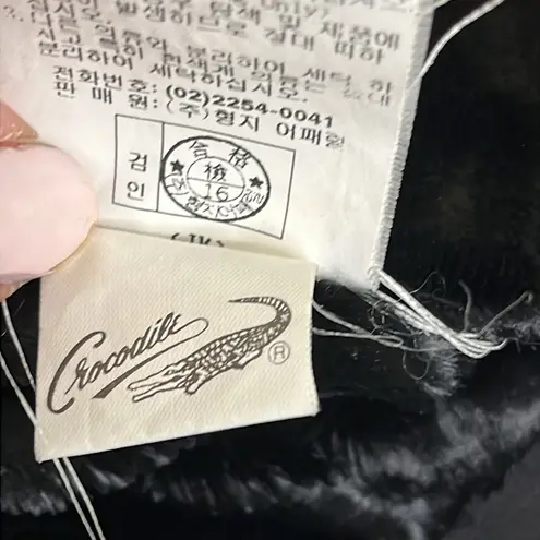 Vintage Crocodile Black Zip