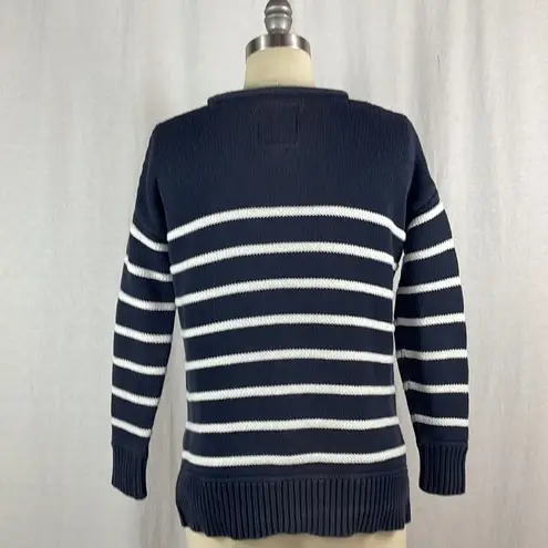 Superdry  Marine Stripe Slouch Knit Jumper Sweater in Navy