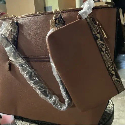 MKF Collection Tan Tote Bag Brown