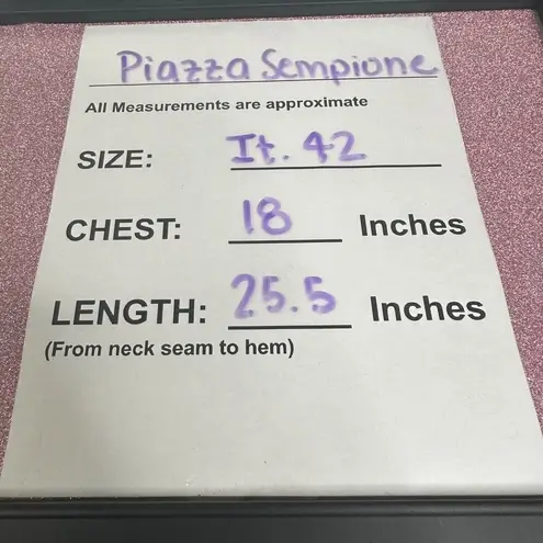 Piazza Sempione Women's Size IT 42/ US 6 Blue Gray Button Front Wool Peacoat