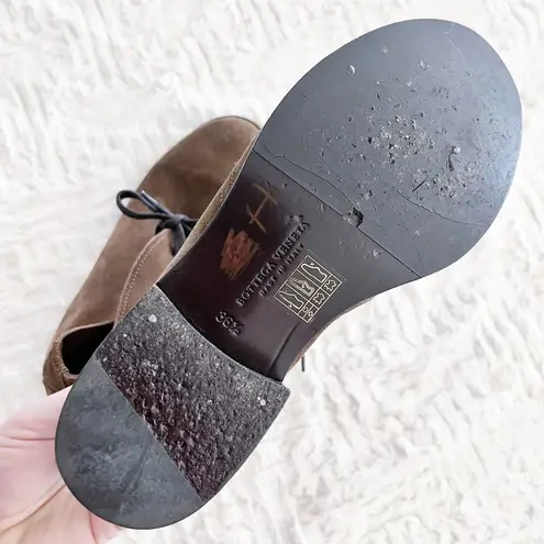 Bottega Veneta Brown Suede Lace up Chukka Boots