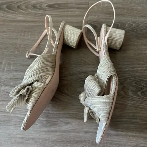 Loeffler Randall Dahlia Ankle Strap Knotted Sandal in Platinum, Size 12