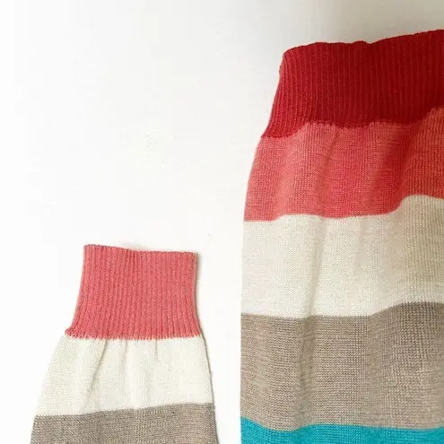 Vintage sheep hair dress sweater SMALL multi Long Sleeve comfy cozy crew neck Blue